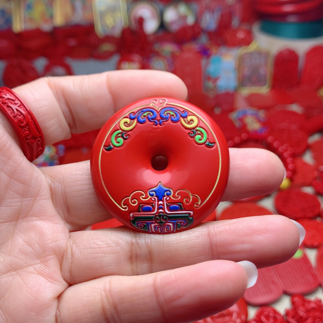 天然辰砂工艺品朱砂吊坠