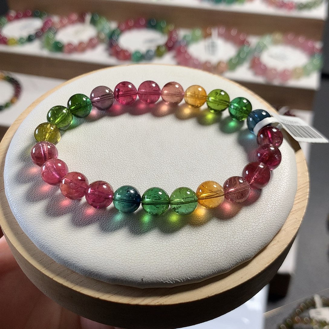 无***…碧玺未镶嵌手链8.3mm