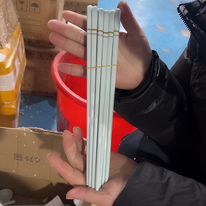 瓷片青色陶瓷筷子十双，包邮