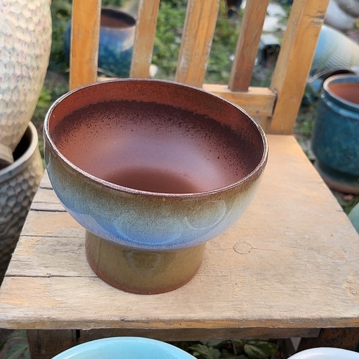 正品紫砂口16高12四个蓝色