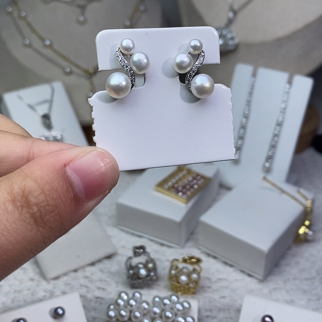 耳饰淡水珍珠银S925镶嵌