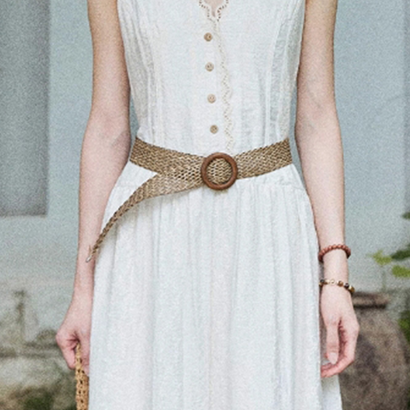 贰羊设计【冉夏】复古编织腰绳女设计感小众腰带百搭收腰搭配饰品