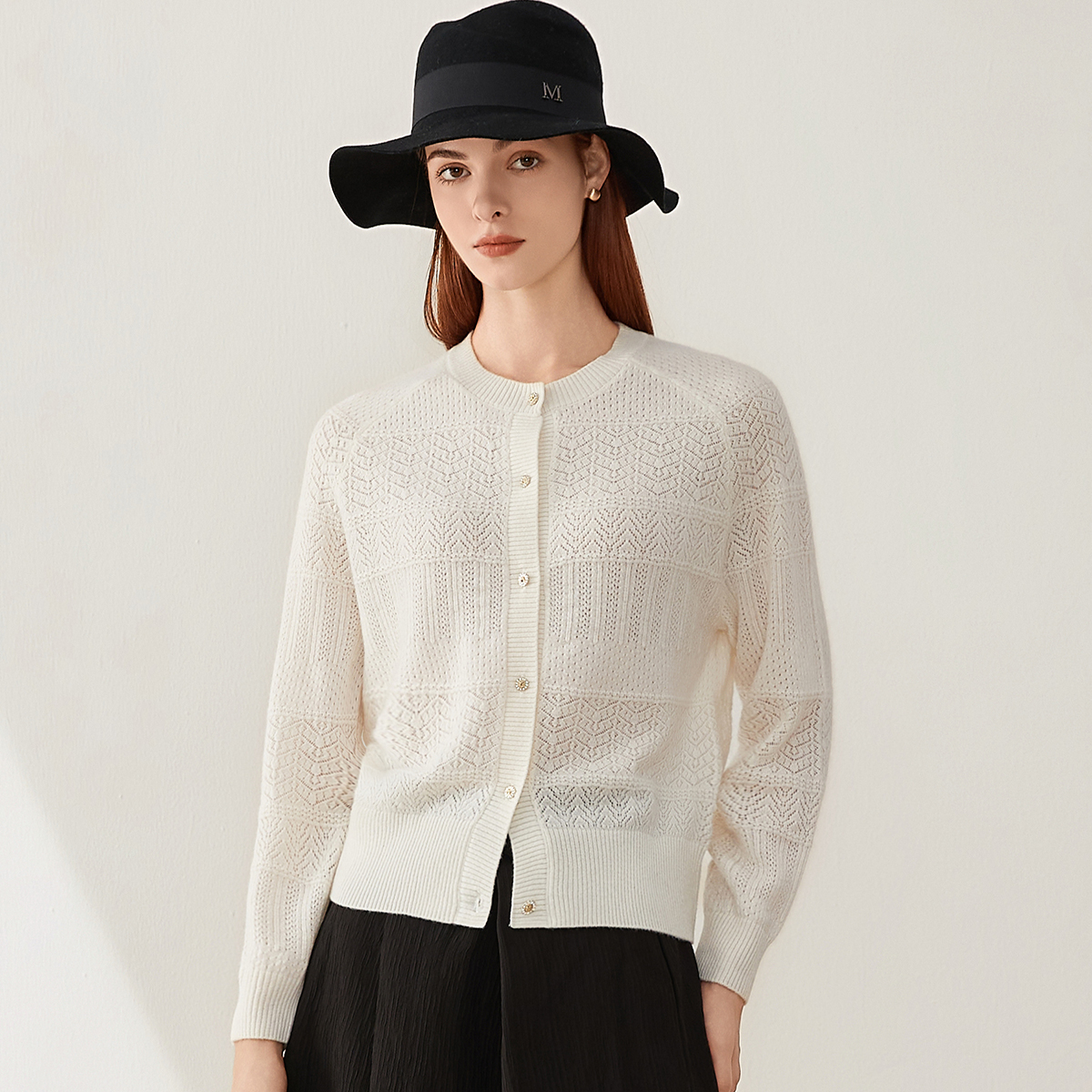 【小水x米皇】25年秋冬新款女士羊绒衫642218