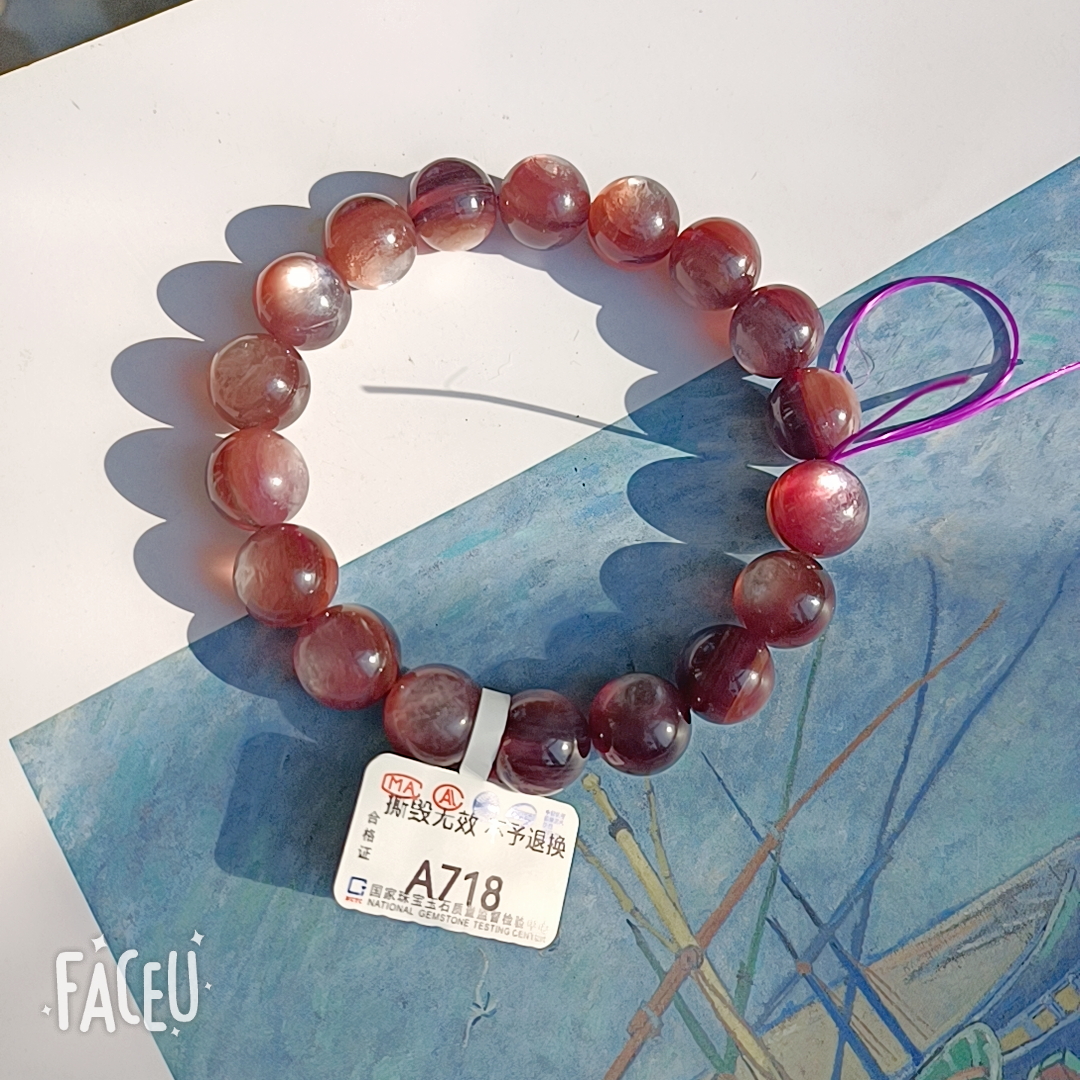 合成/培育【阿波严选】紫锂云母手链-A718