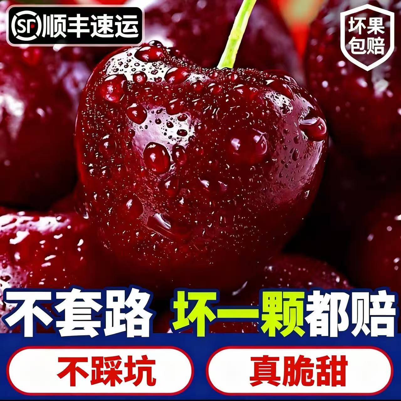 原箱5斤加黑3JD品牌随机发货进口智利车厘子海运当季新鲜水果鲜嫩多汁次日达内附果径卡桑提娜樱桃智利共和国