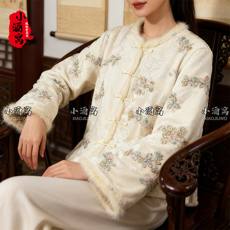 [情丝晚-外套]小酒窝新国风 新中式时尚气质刺绣外套-64