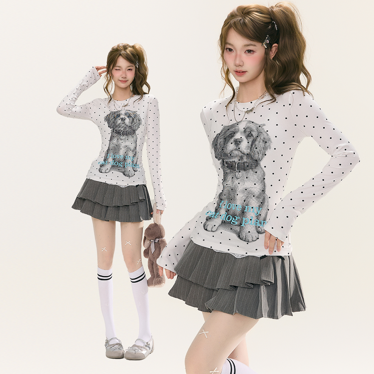 时尚修身印花百褶泳装高腰夏季春夏服装速干游泳ol短款女士秋季