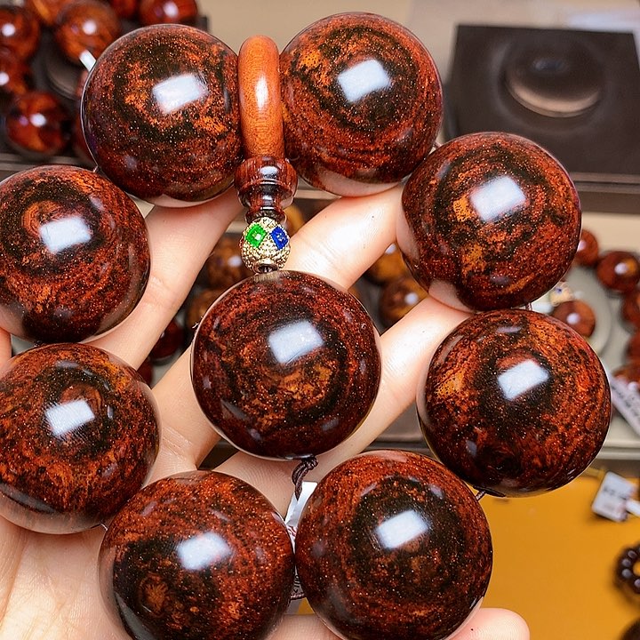 花梨木类手串/手链黄花梨风化料老挝花梨土埋料3.5