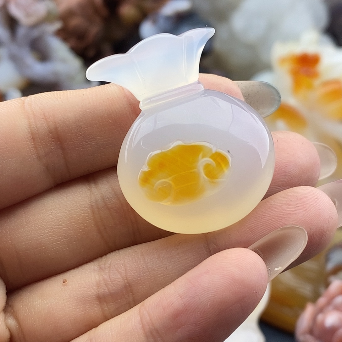 玛瑙未镶嵌手饰钱袋