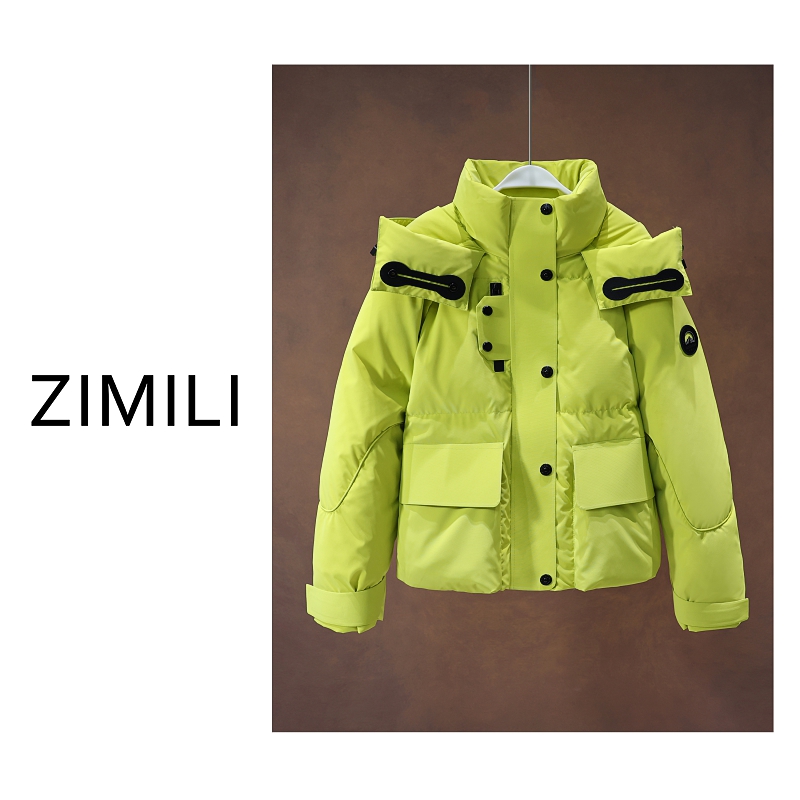 【亮哥欧货女装】2025冬季新品橄榄黄绿90绒高蓬松加厚羽绒服26967