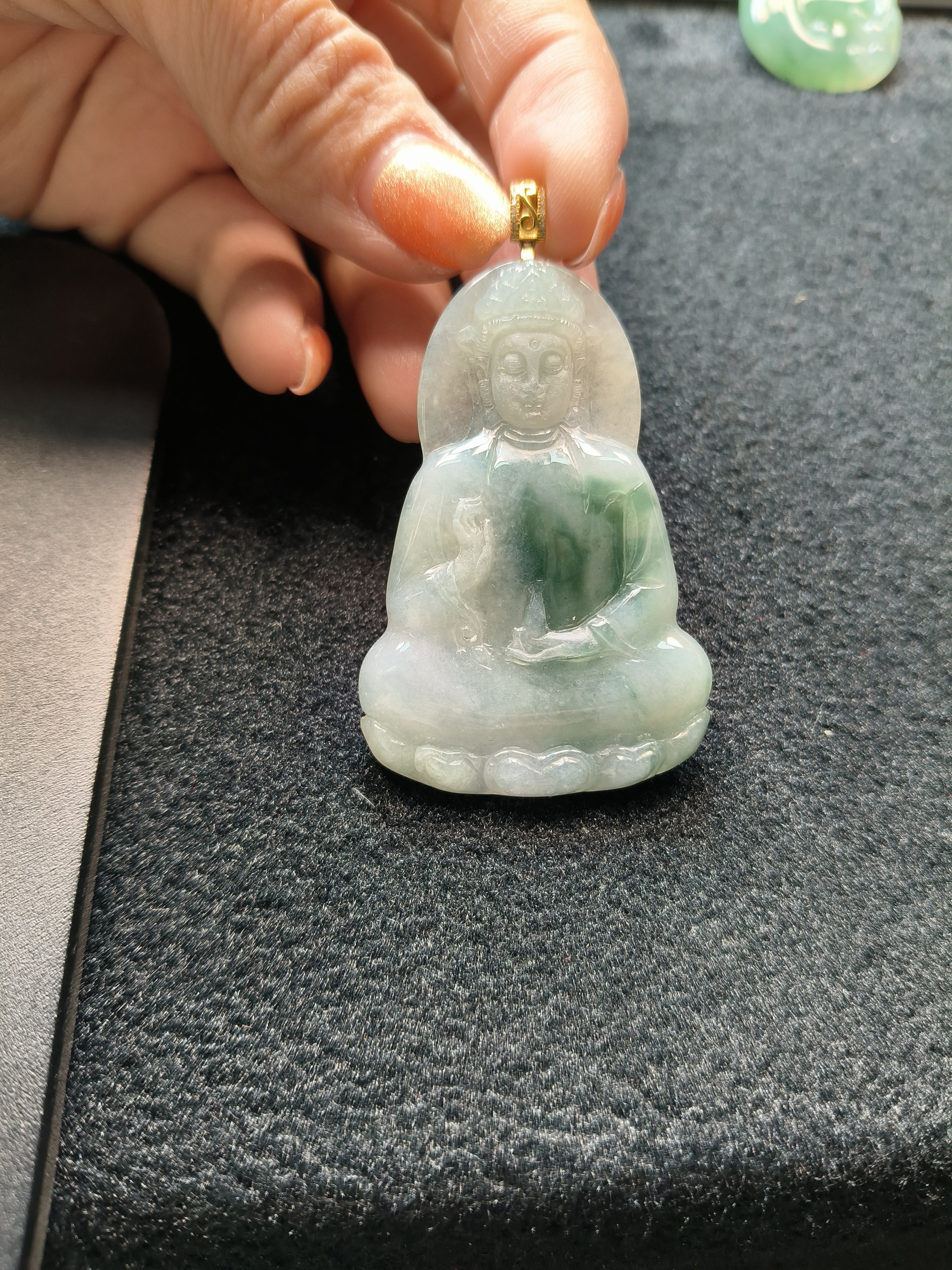 天然缅甸翡翠A货私人定制纯手工设计雕刻