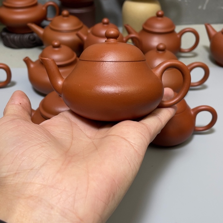 紫砂茶壶朱泥若思梨
