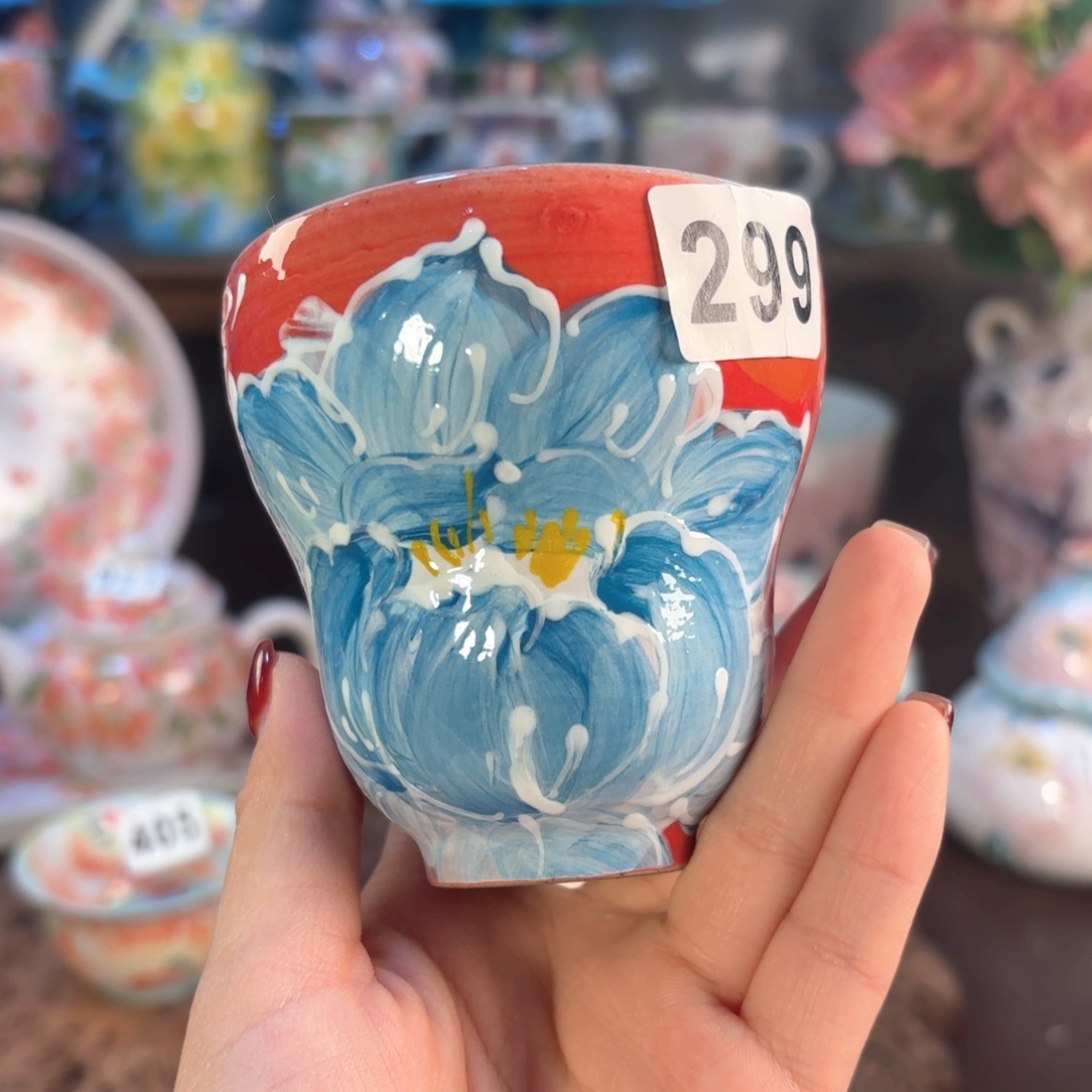 景德镇手绘高温釉下彩陶瓷茶具