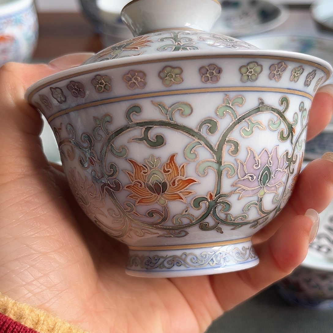 微瑕手工手绘茶具246