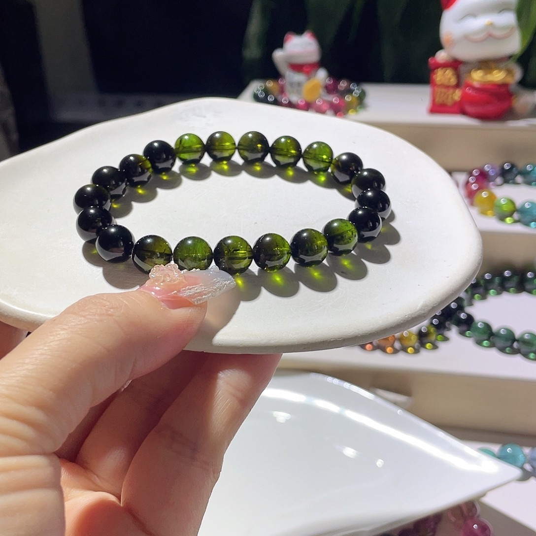 未镶嵌碧玺手链福利款黑糖黑美人油亮体9.3左右