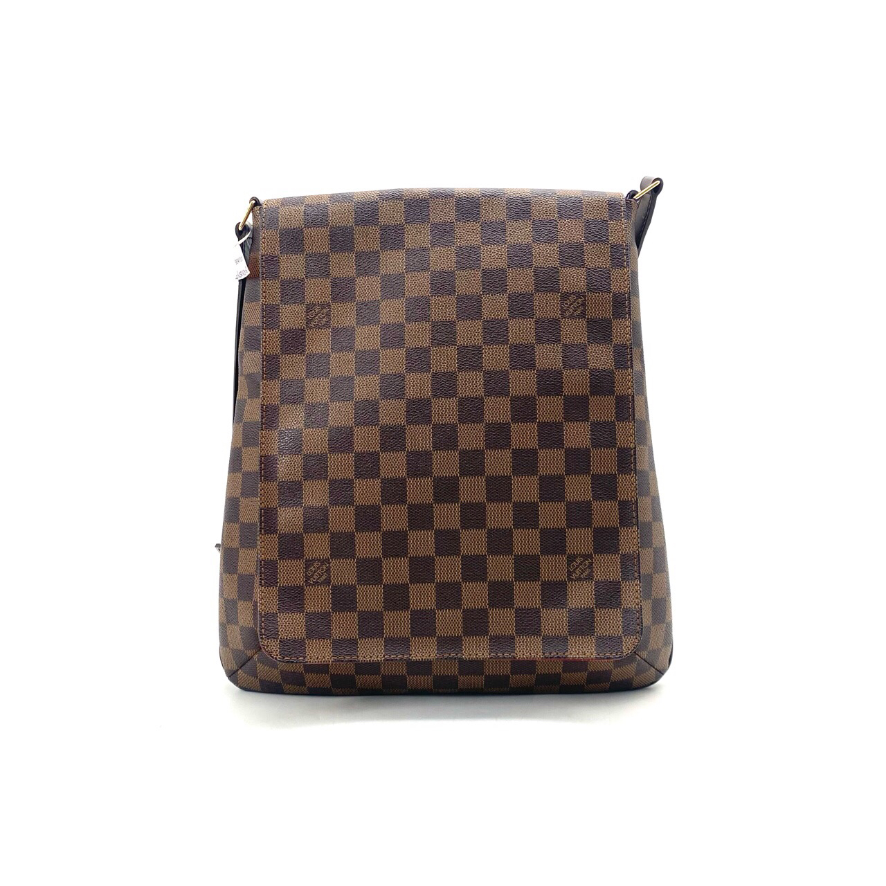 99新 LouisVuitton/路易威登 棕棋盘格翻盖邮差包 尺寸32/33 
