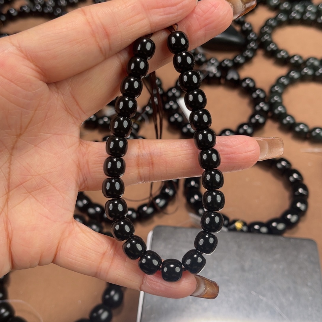 屿***和田玉未镶嵌手串8