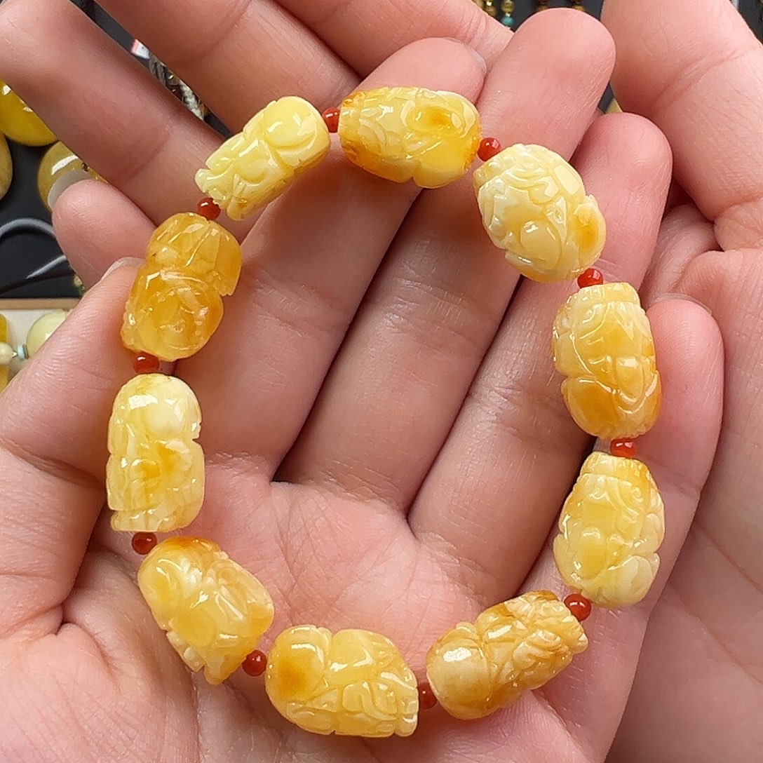 蜜蜡颈饰未镶嵌蜜蜡