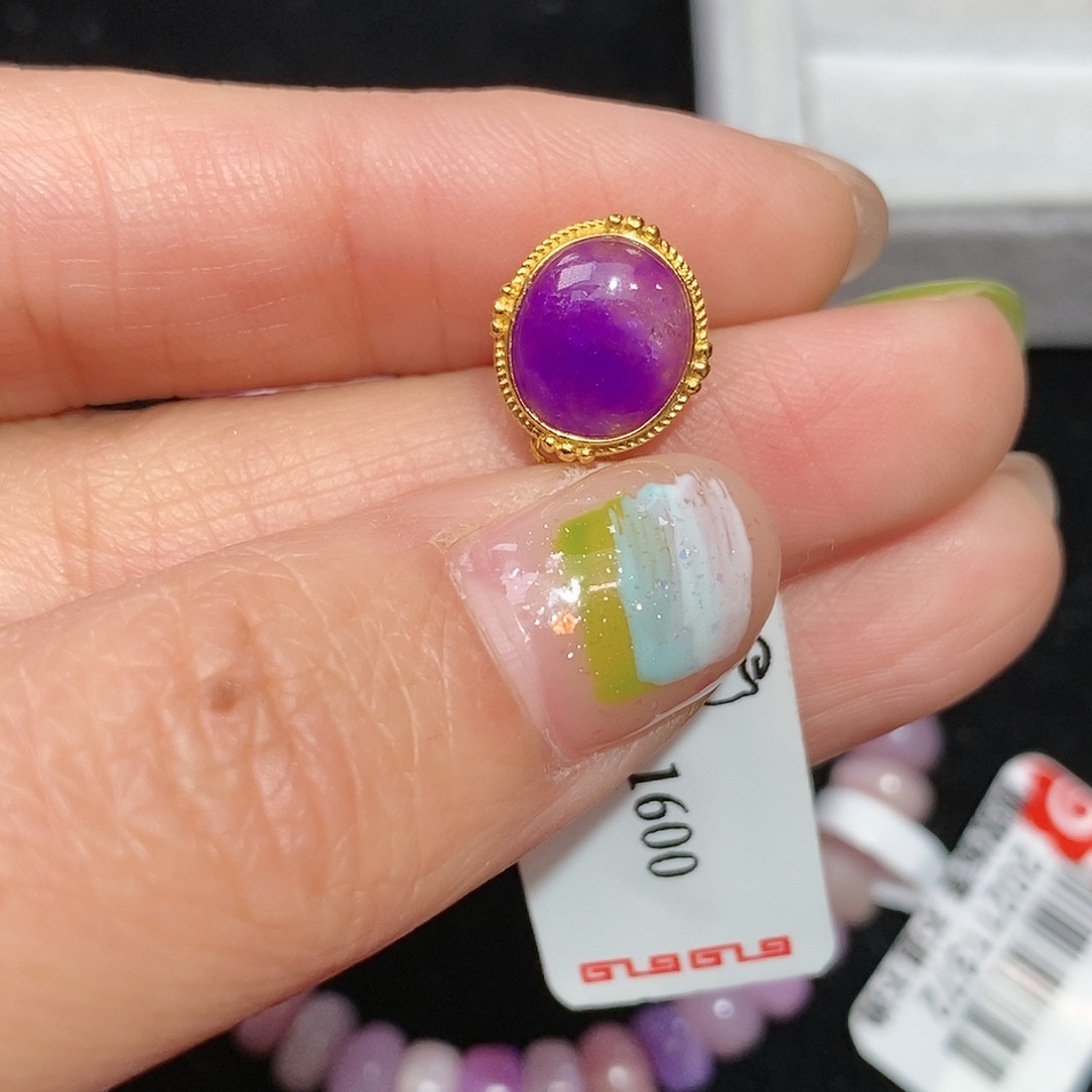 苏纪石（舒俱来）18K金镶嵌吊坠(不含链)