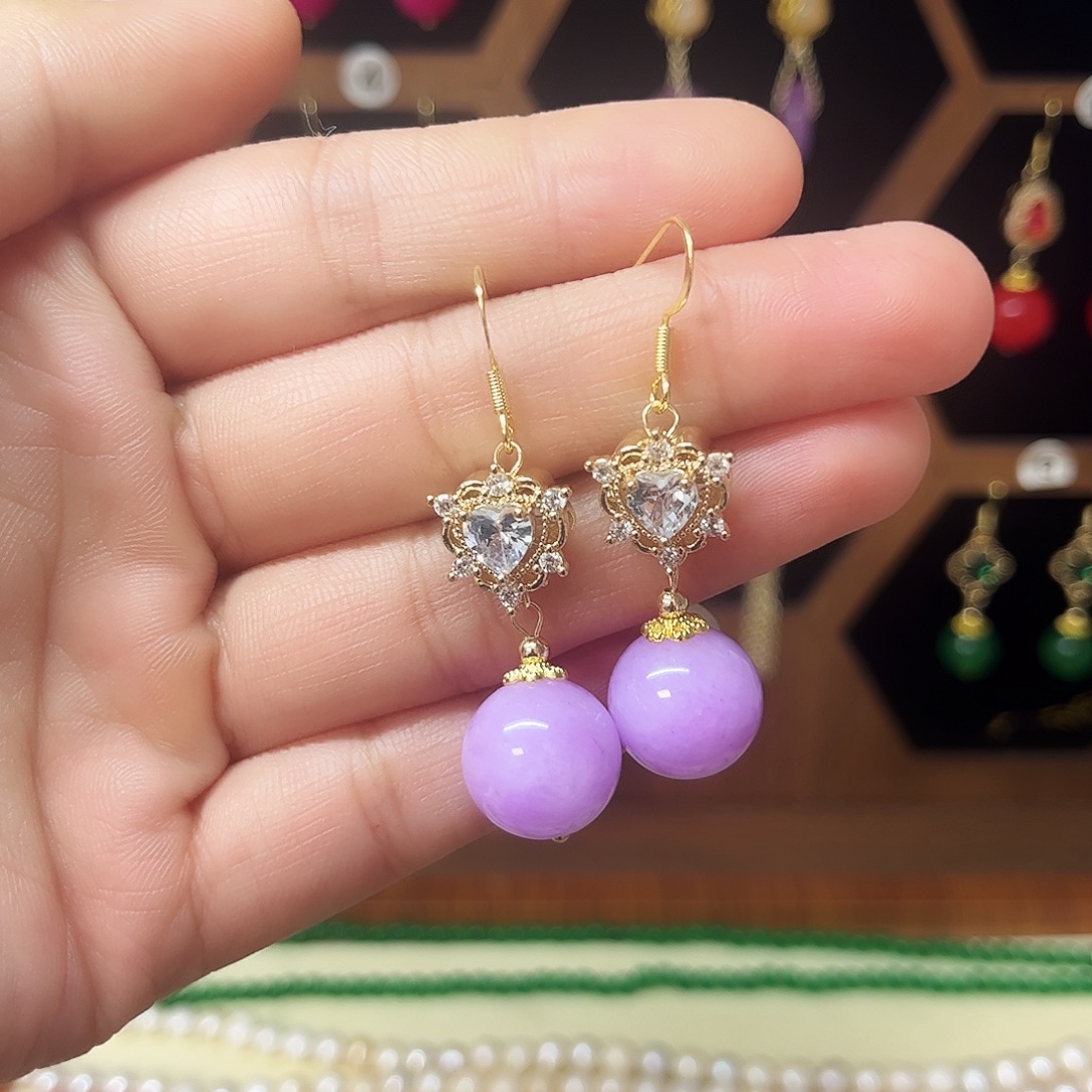 锆石合金925银耳饰