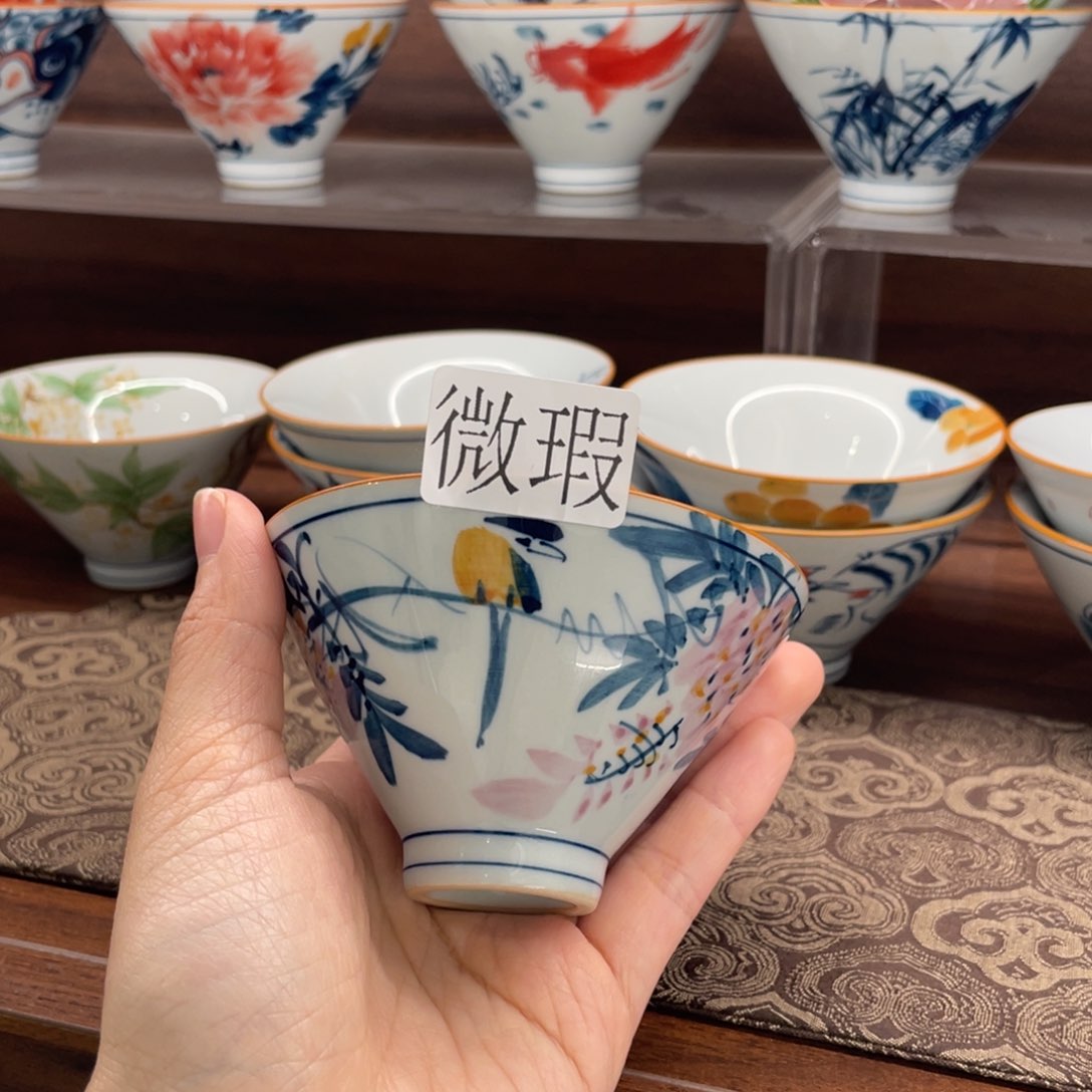 微瑕釉下彩纯手绘