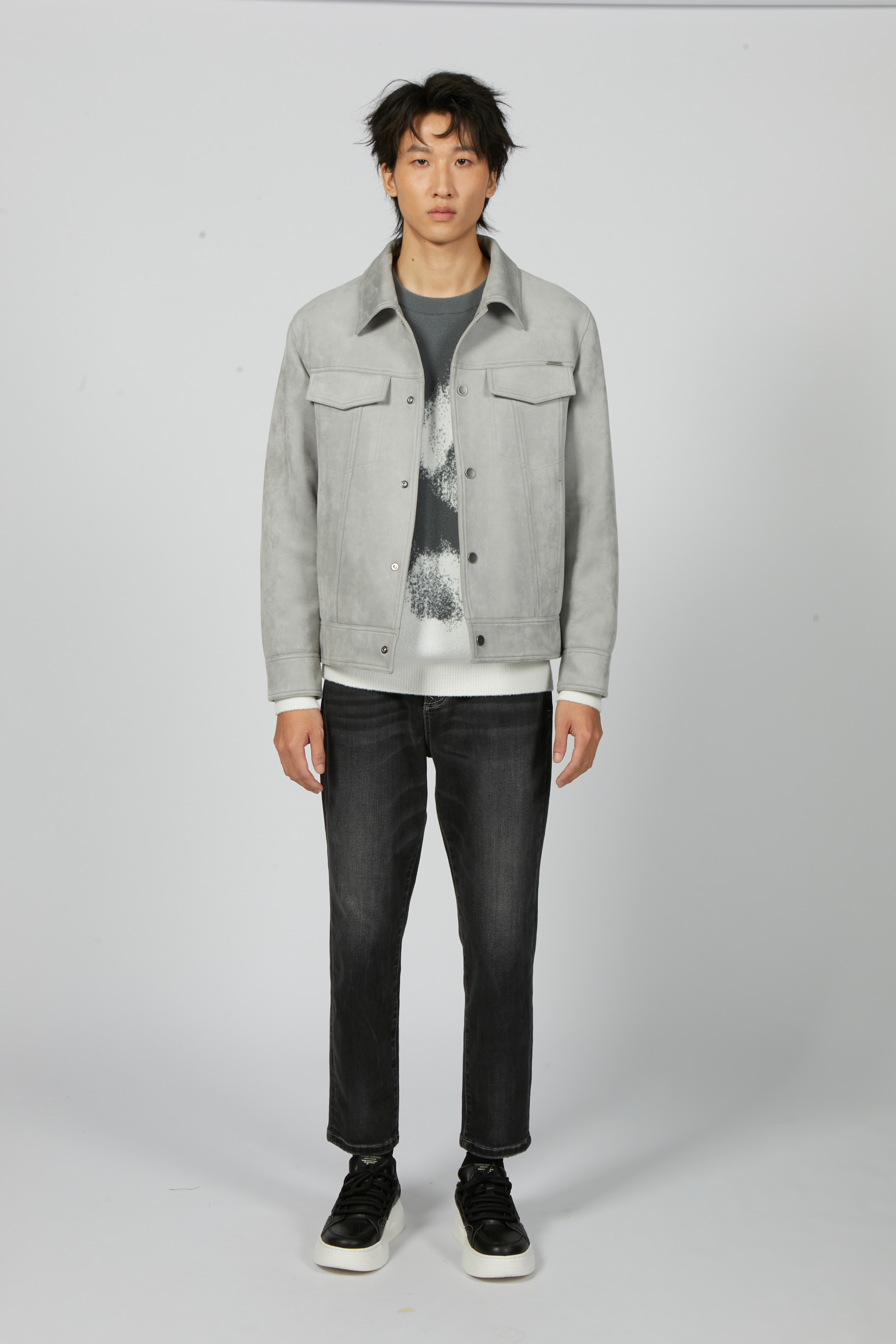 INMIND/写生300078男士麂皮羽绒服夹克