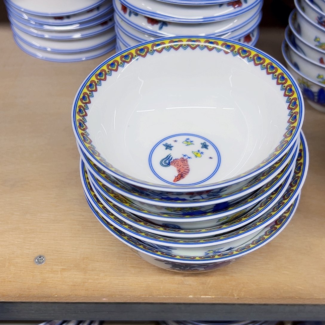 瓷片锦鸡5.5碗4个，6碗两个，，，