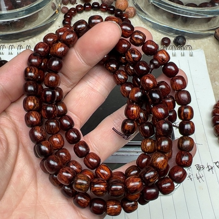 降真香手串/手链海南红降08*108老型黑金全品