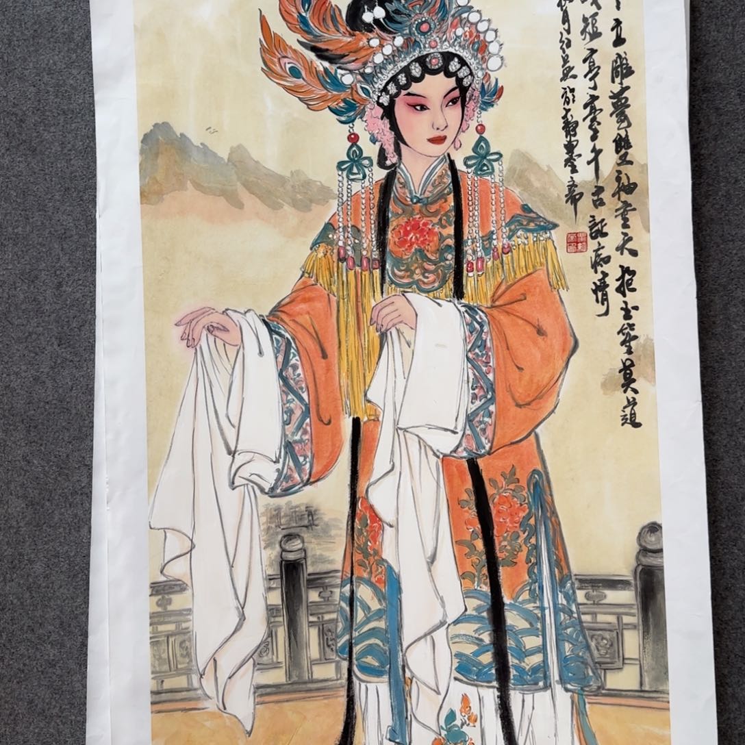 国画刘*东zz粟红英老师手绘作品