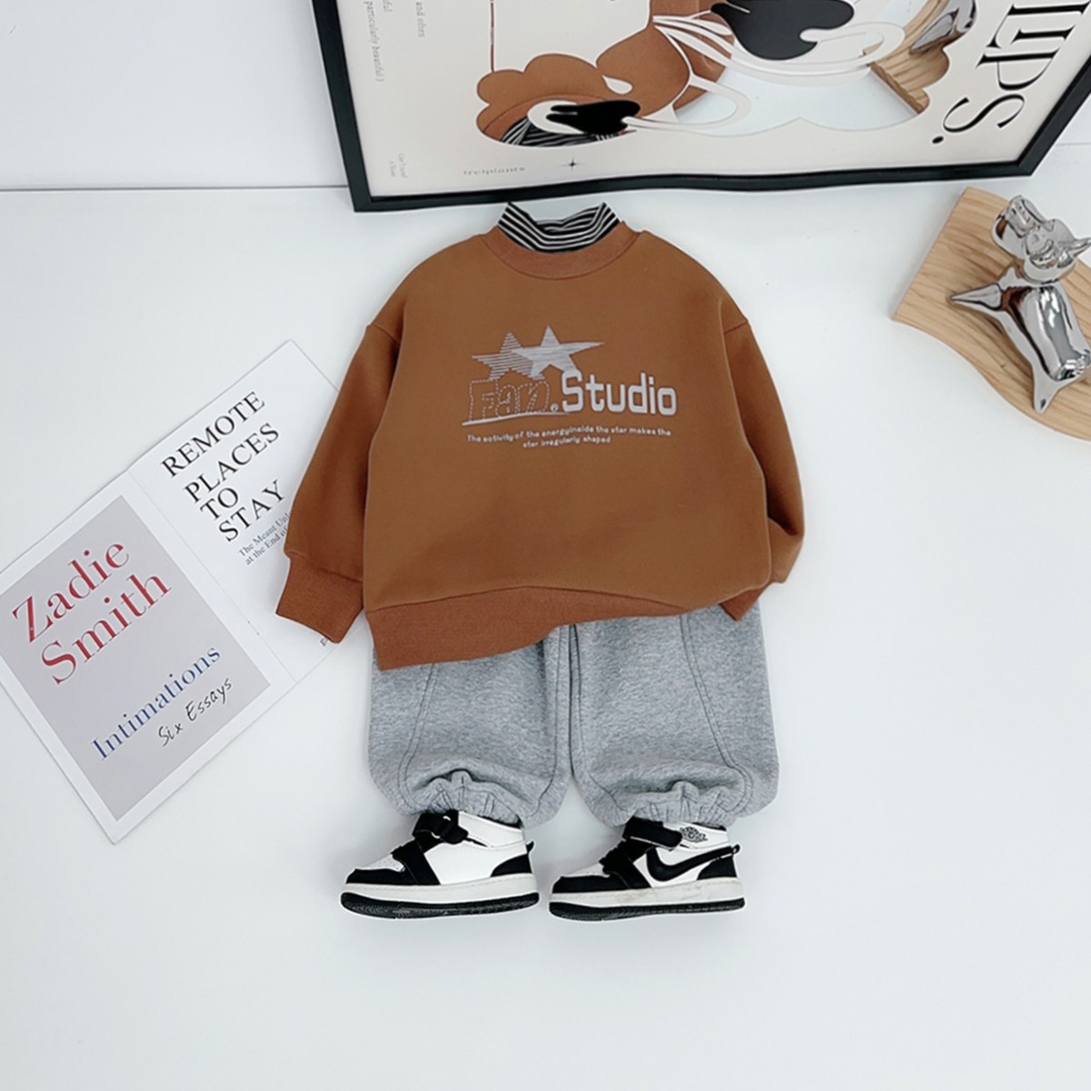 儿童卫衣加绒款长袖2025新款秋冬装男童 HZ251072 悠悠童话童装