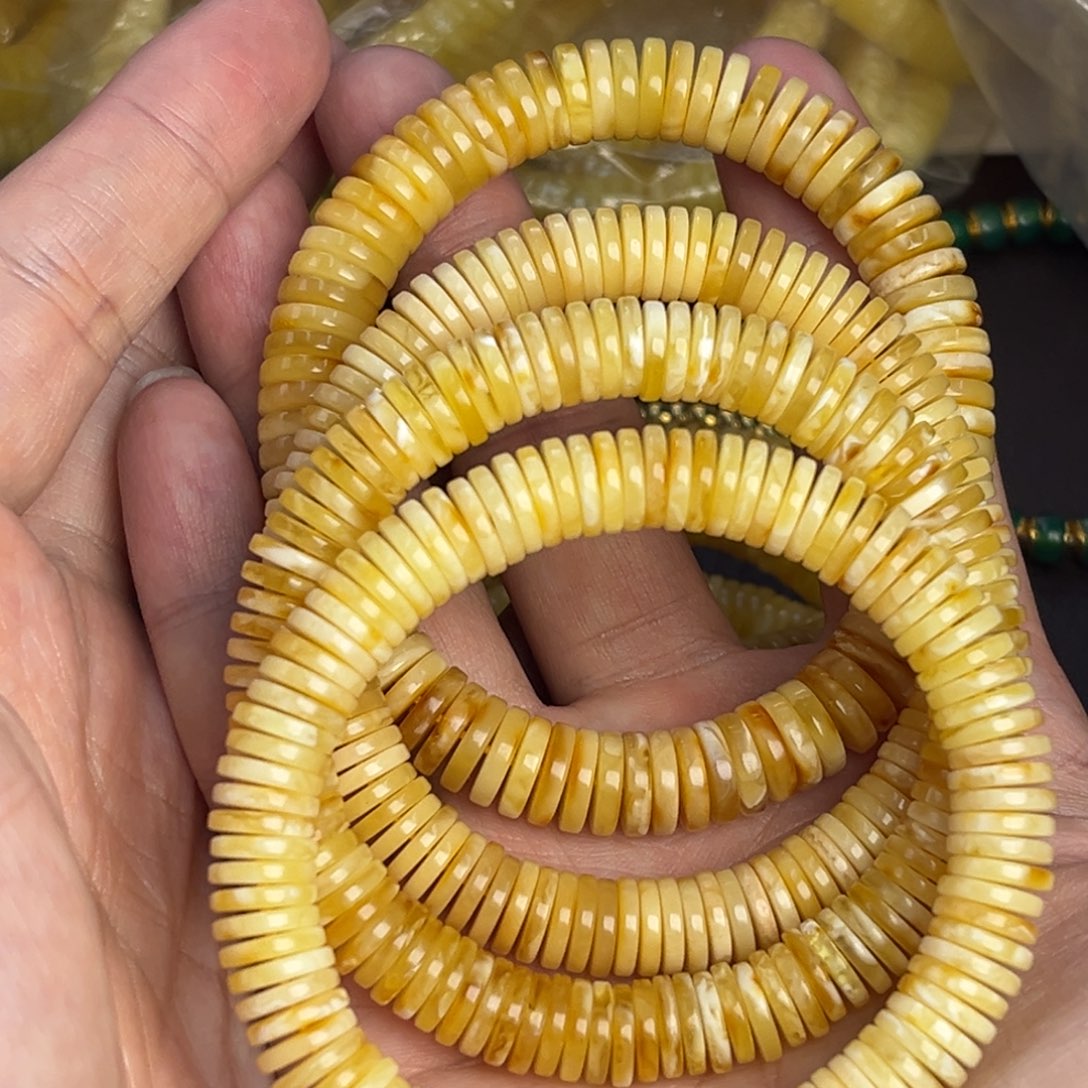 喵***v琥珀未镶嵌裸石手串4条008