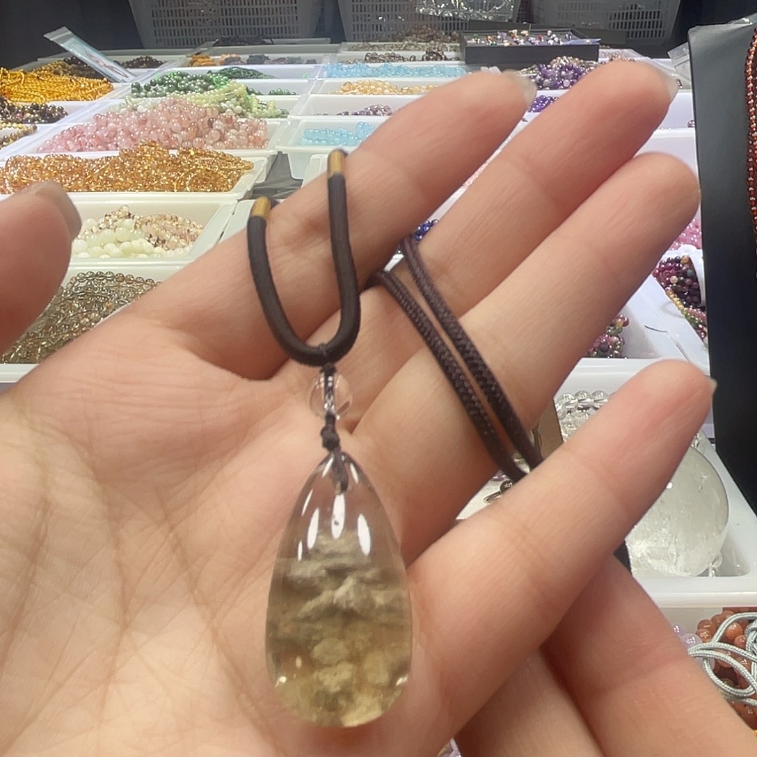 手链水晶未镶嵌白幽灵水滴吊坠