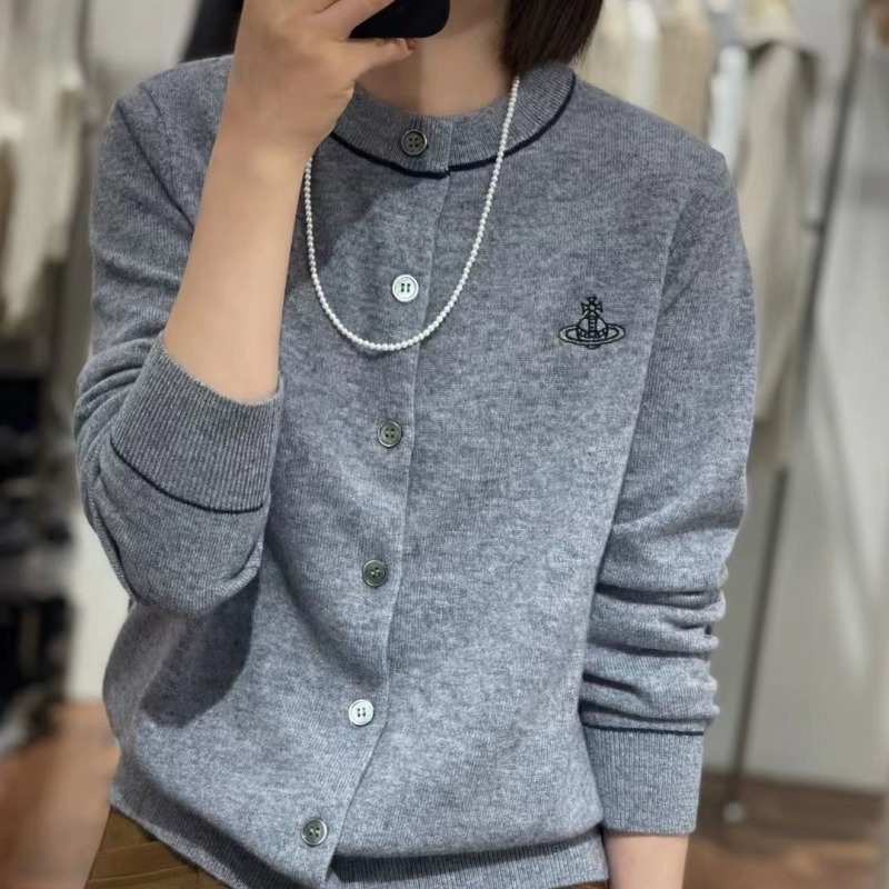 圆领纯羊毛开衫长袖拼色大码针织打底衫韩版百搭春秋毛衣新款上衣