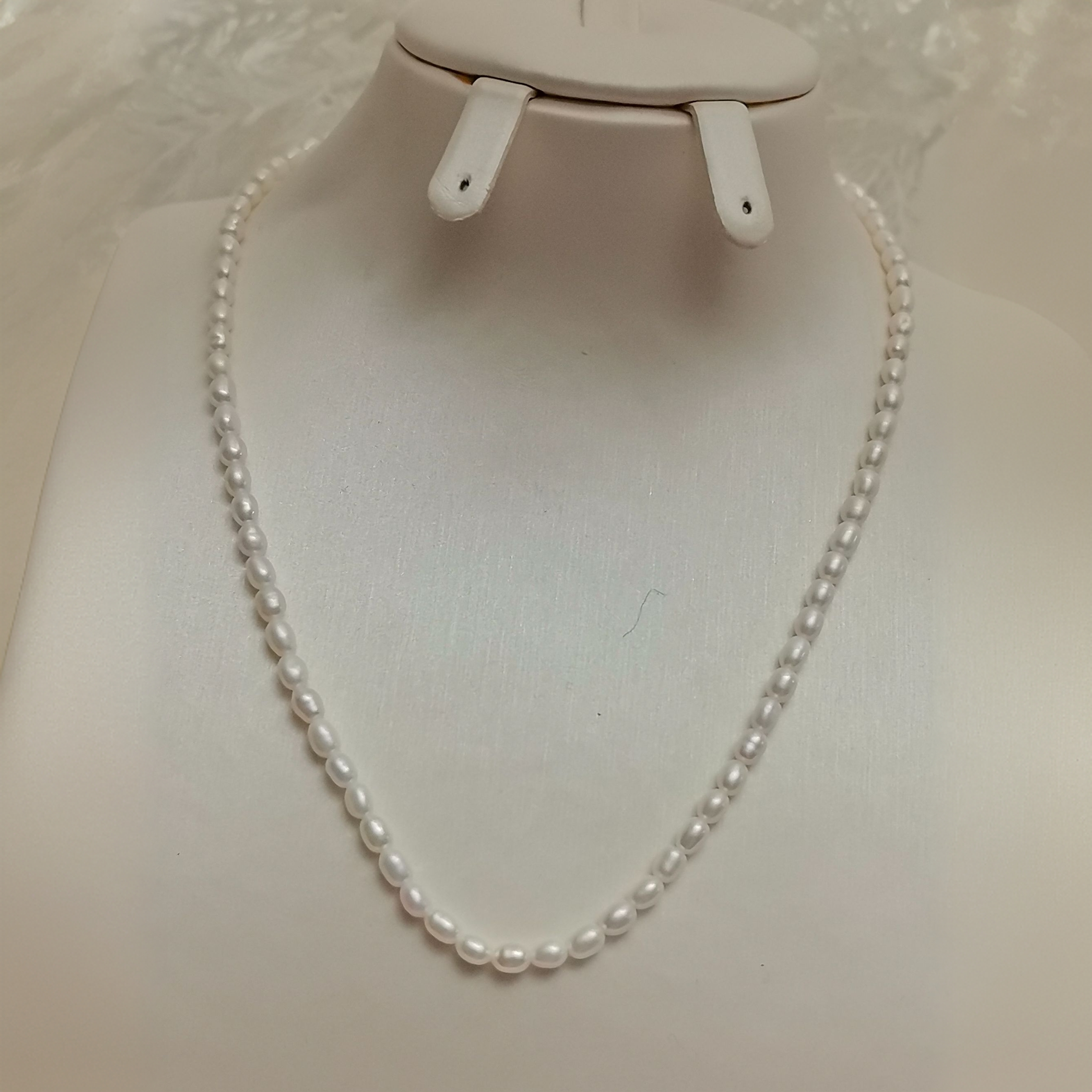 3-3.2mm淡水天然小米珍珠项链简单时尚休闲