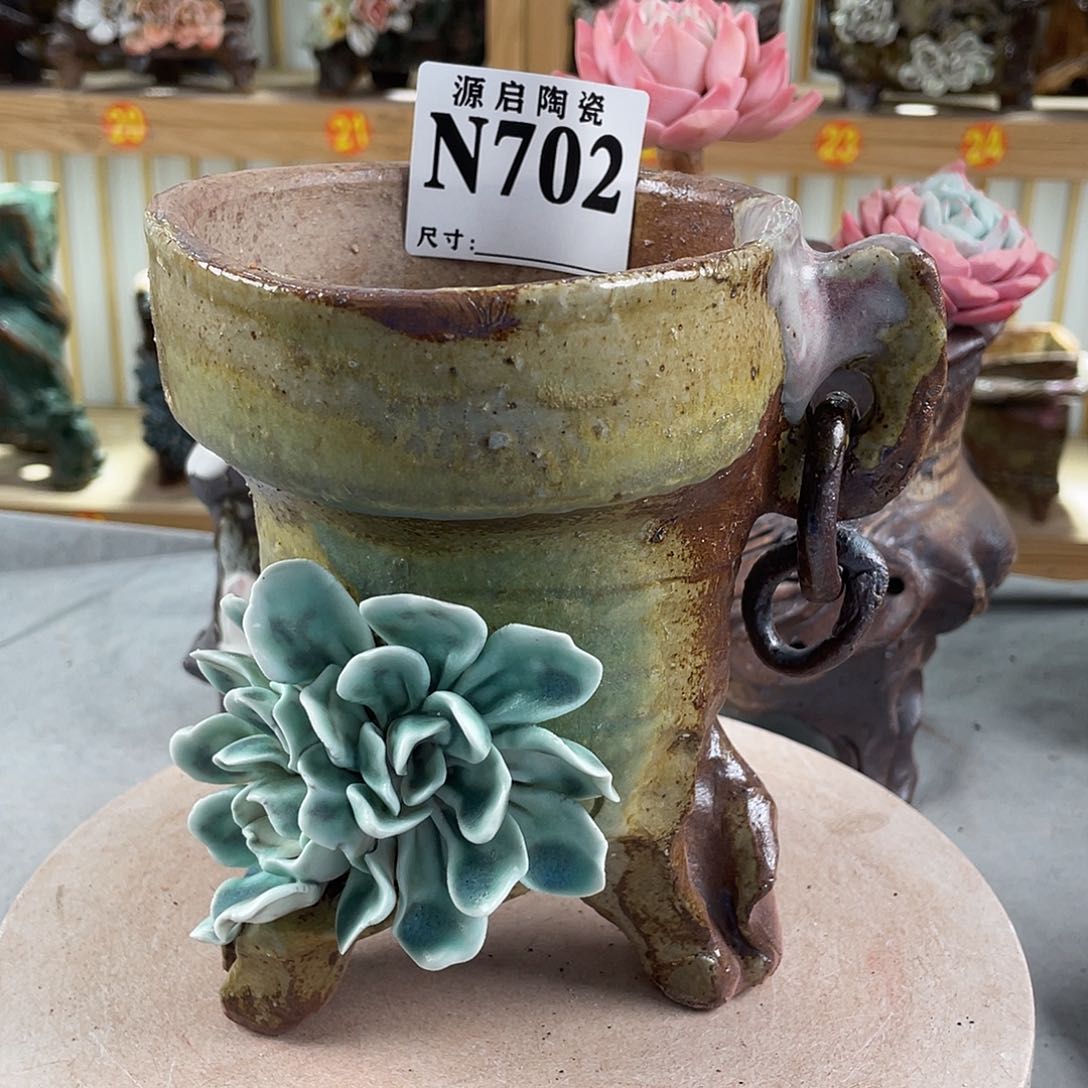 紫砂花盆景德镇花盆一物一拍702