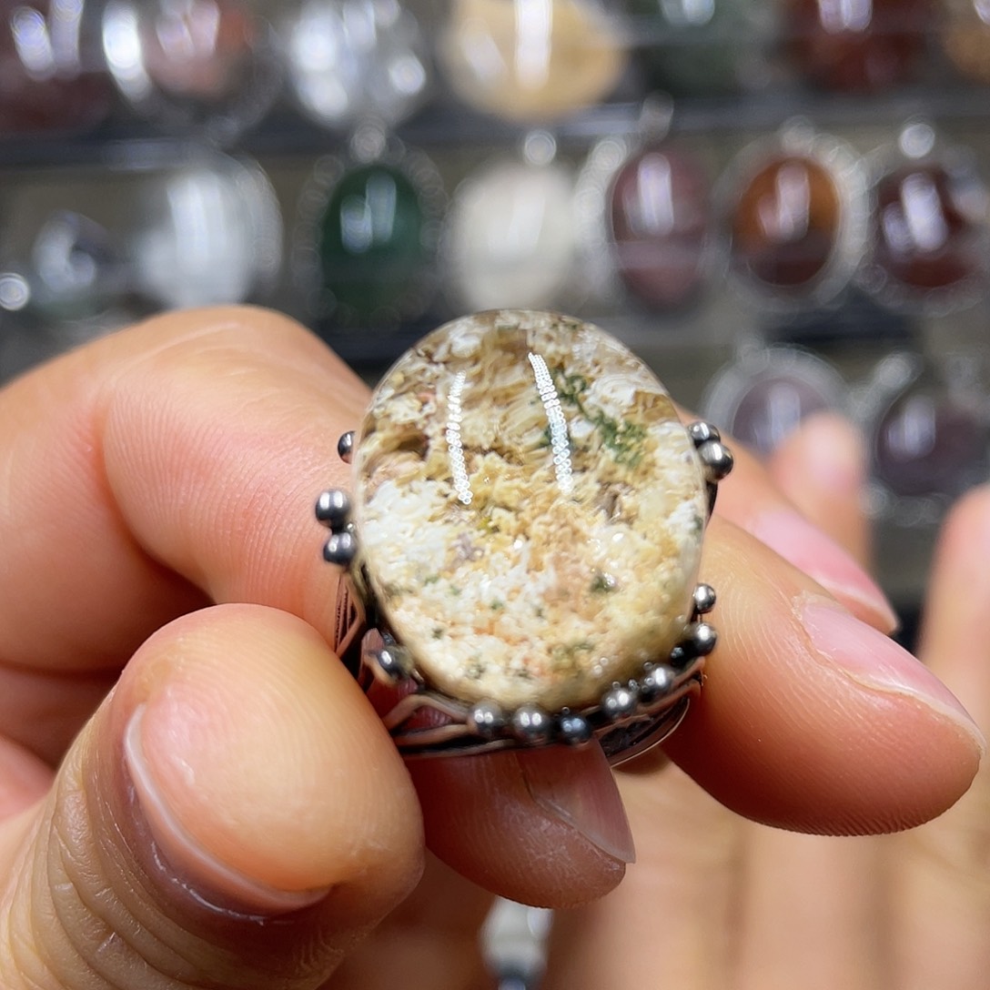 【闪购商品】水晶珠宝半成品银S925镶嵌戒指