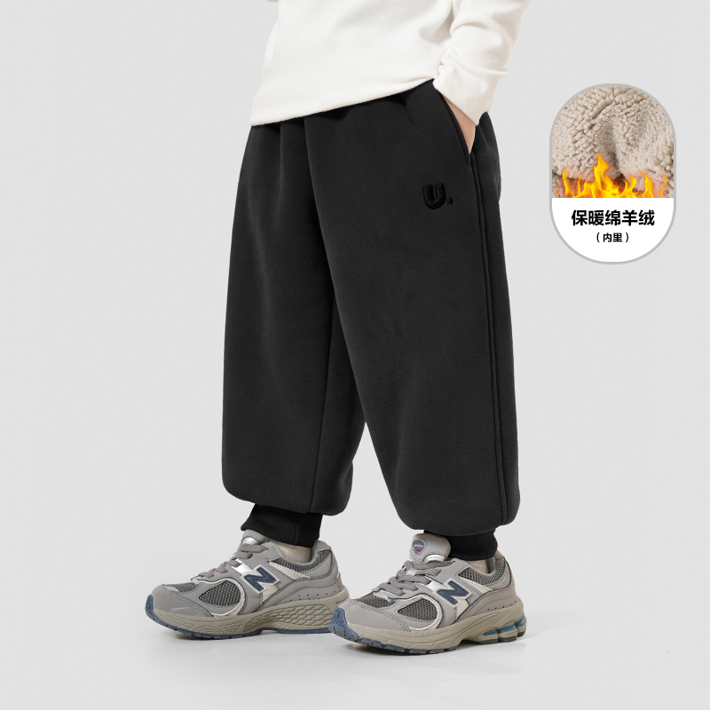 【清仓】男童复合加绒长裤裤子冬装秋冬童装洋气小童保暖长裤X4727
