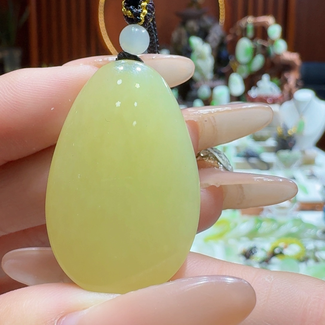 和田玉黄口无事牌未镶嵌