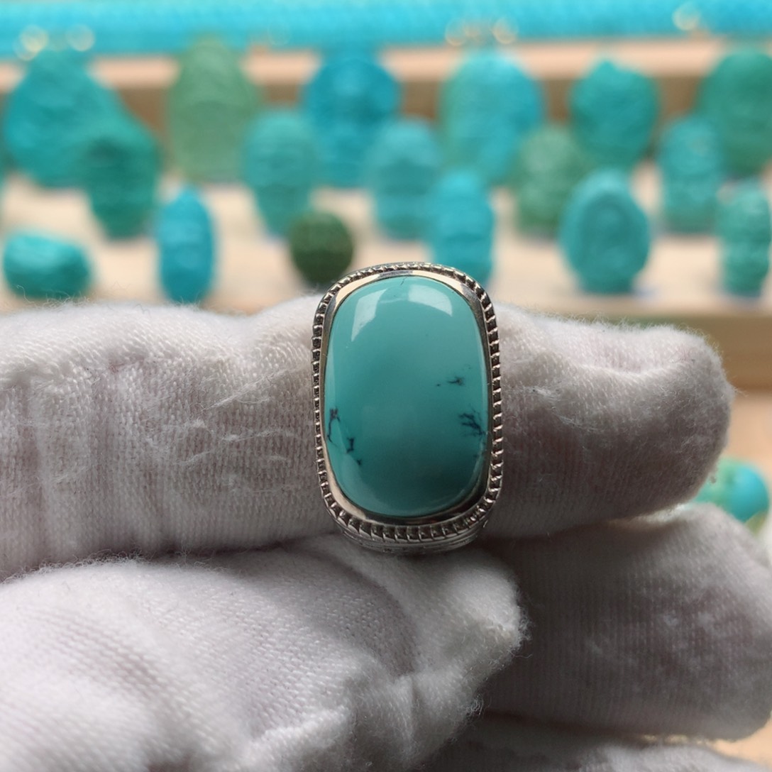 绿松石配饰银S925镶嵌