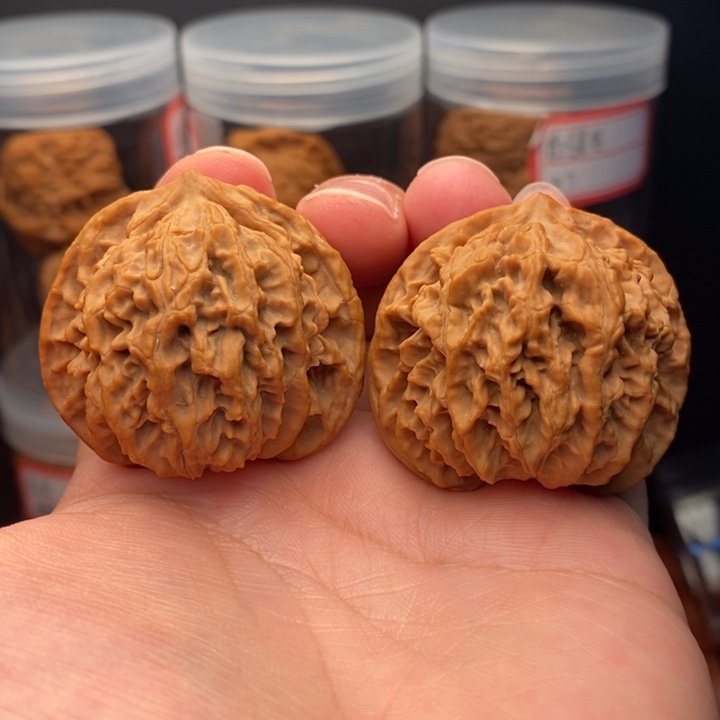 文玩核桃把件麻核桃盘龙纹41尺