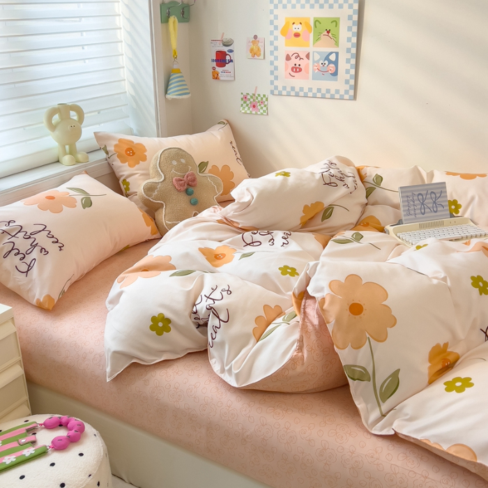 【单被套】磨毛植物羊绒单人单人学生宿舍小清新印花被罩简约