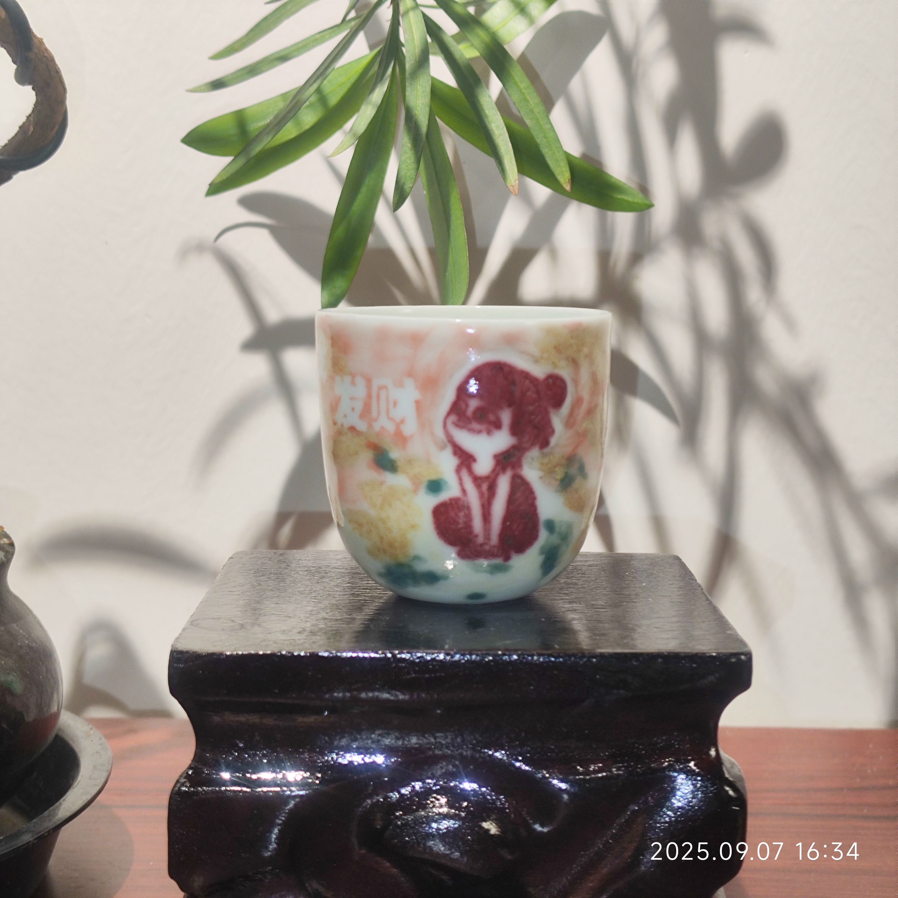 哪吒手工手绘景德镇陶瓷小杯