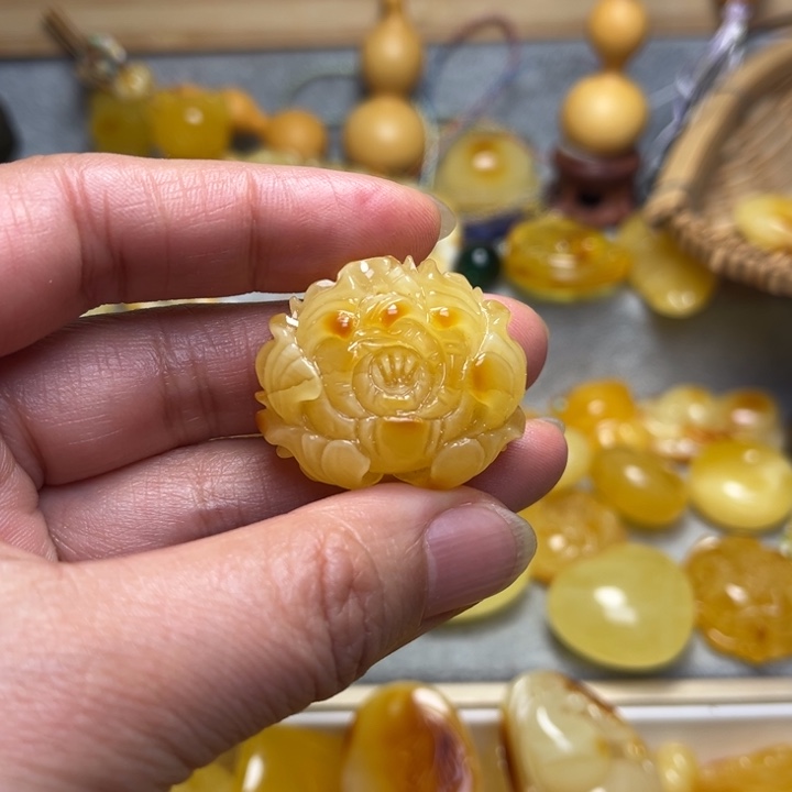 蜜蜡颈饰未镶嵌蜜蜡