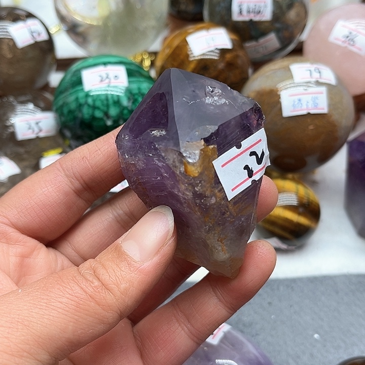 水晶103克紫水晶原石未镶嵌