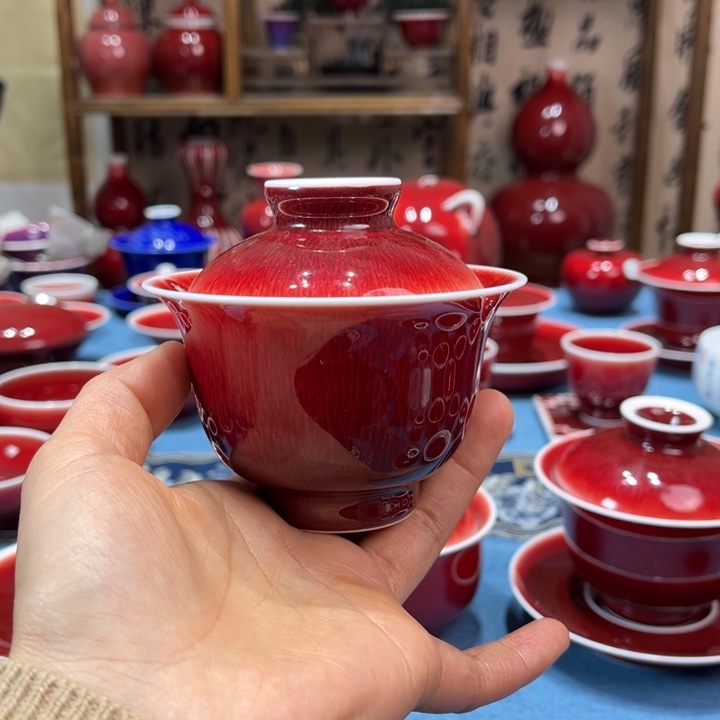 景德镇陶瓷元宝盖碗福利