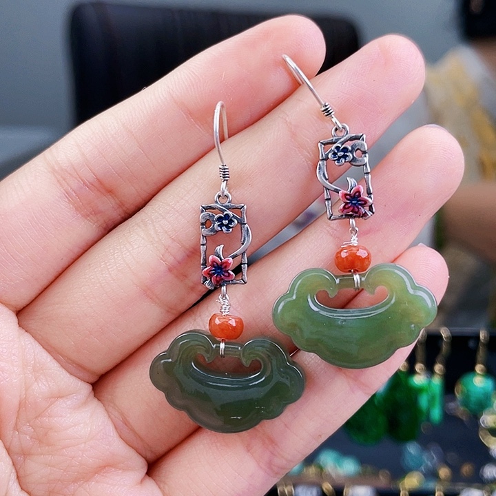 和田玉珠宝奇石银S925镶嵌