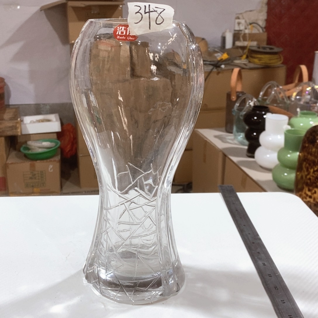 玻璃348高30口9玻璃花瓶嘎嘎好看玻璃花瓶