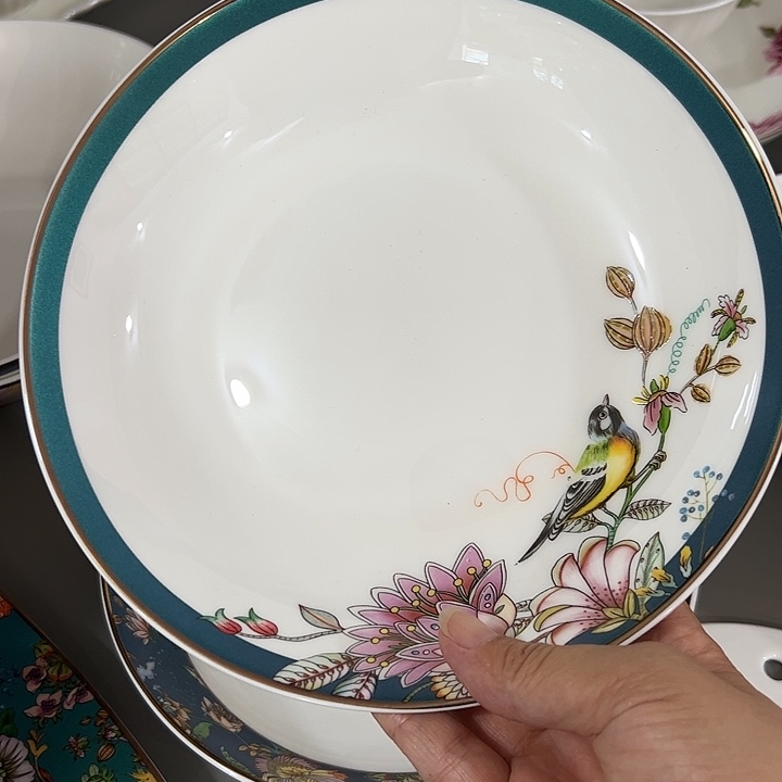 瓷片微瑕骨瓷盘一个绿野