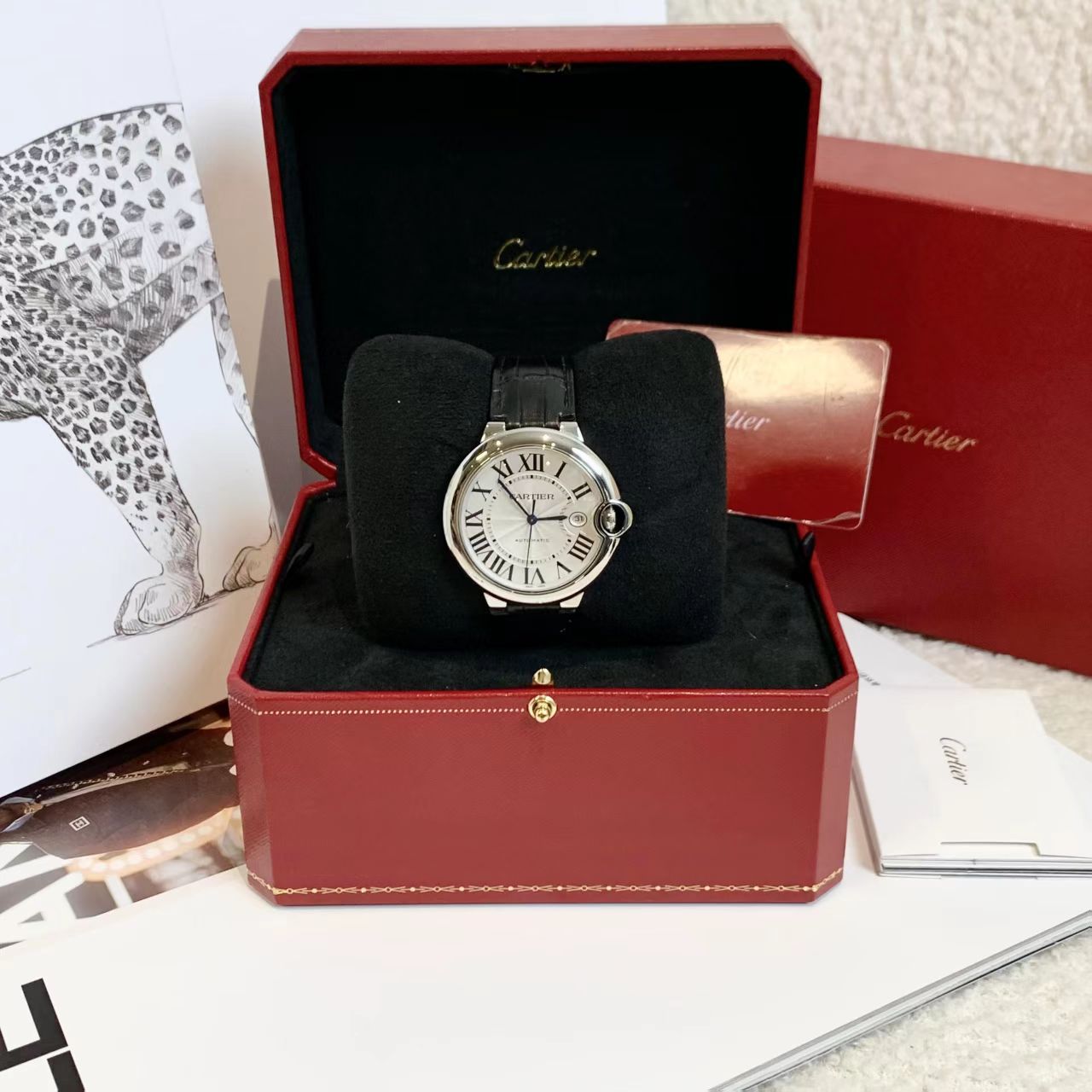 全新未使用 Cartier/卡地亚 蓝气球自动机械手表42.1mm37932675