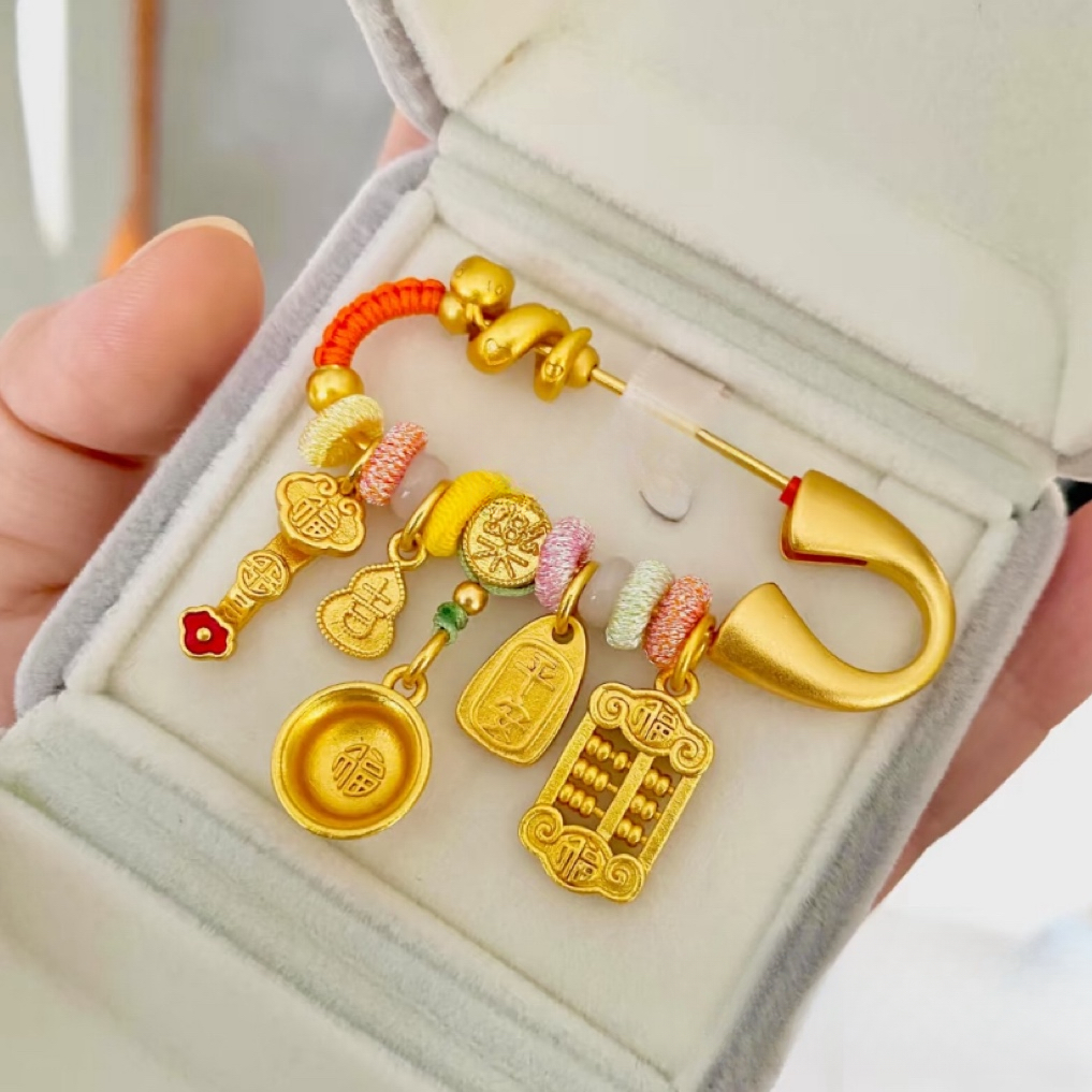 铁合金胸针 孕妇蛇宝宝婴儿别针外出平安压惊新生儿礼物满月惊吓